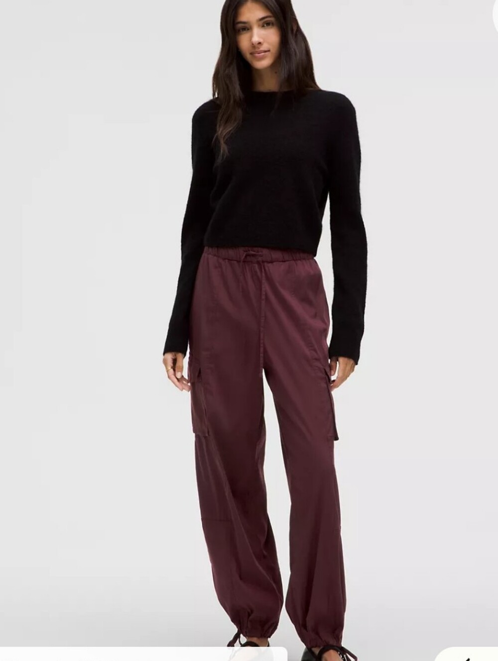 Lululemon Lightweight Adjustable Mid-Rise Cargo Pants Womens XXS Garnet Color